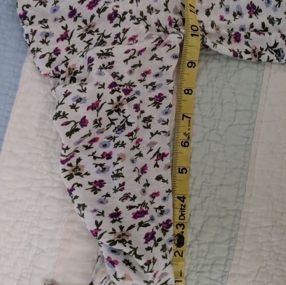 Lucky Brand cotton floral boho white-pink top, sz M - Picture 8 of 11